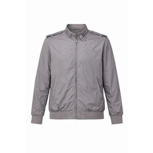 Towncraft Mens Gray Bomber Jacket Classic Style Full Zip Casual Outerwear XXL